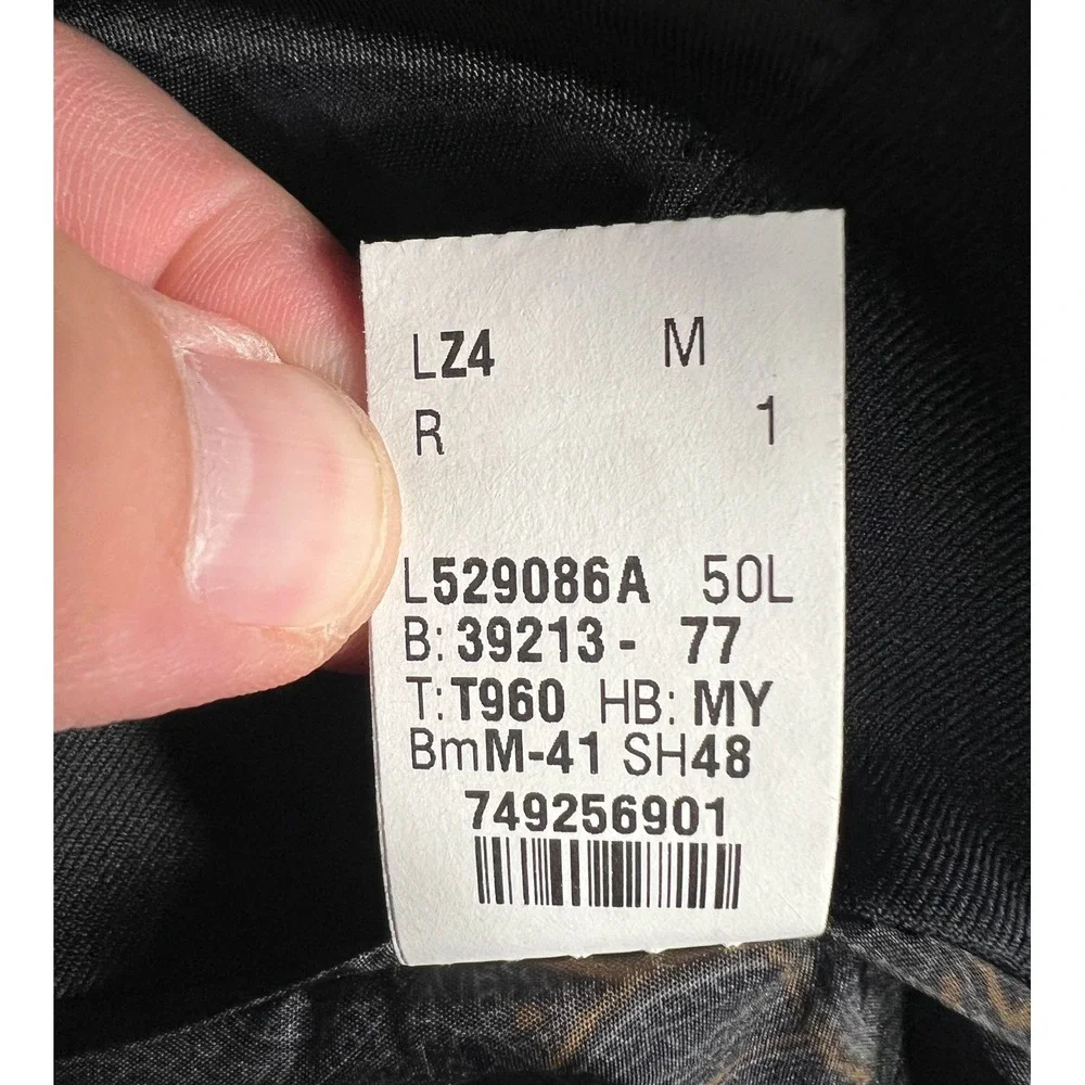 Lauren Ralph Lauren‎ Green Label Mens 50L Black Wool 2 Button Blazer Sport Coat